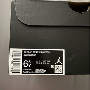 Jordan Spizike Low GS Black Shoe Box